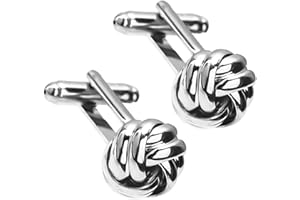 TIRYNS Boutons de Manchette Torsadé, Classique Bouton de Manchette Homme avec Boîte-cadeau Boutons Manchette en Acier Inoxydable pour Père Marié Affaires Vêtements Accessoires de Décoration
