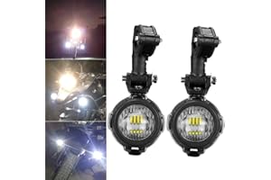 MARCHFA LITTOU KOLOME moto faretti supplementari para motocicletas, bicicletas, tractores atv, carretillas elevadoras, faros generales, faros, luces antiniebla, luces de circulación (2 piezas)