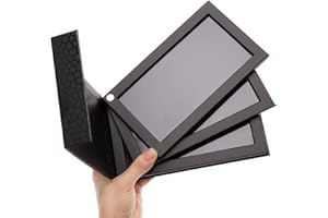 Allwon 3-Layer Rotation Magnetic Palette 3 in1 Empty Makeup Palette Storage Box for Eyeshadow Lipstick Blush Powder (Black)