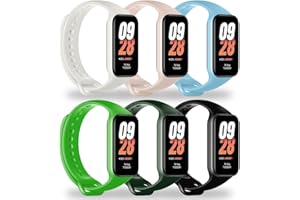 Monuary 6 Pezzi Cinturino Compatibile per Xiaomi Smart Band 8 Active y Redmi Band 2, Morbido e Traspirante Sportivo Braccialetti di Ricambio Colorati, Rilascio Rapido
