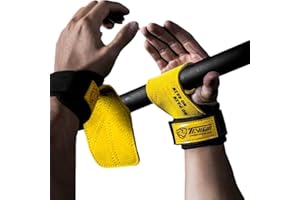 TAVIEW Premium Weight Lifting Wrist Hooks Straps for Maximum Grip Support - Deadlift Gloves and Grip Pads Alternative in Fitness Gym Power Training Like Pull Up Deadlifting & Shrugs