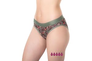 FARMA INCA Bragas Menstruales Flujo Abundante - Braguita Menstrual Reutilizable y Ecológica - Protección contra Pérdidas de Orina - 95% Algodón - Lavable - x1 - Braga Menstrual Cintura Baja