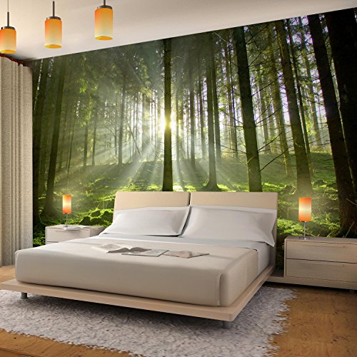 Fototapete Wald 396 x 280 cm – Vliestapete – Wandtapete – Vlies Phototapete – Wand – Wandbilder XXL – !!! 100% MADE IN GERMANY !!! Runa Tapete 9037012c … - 3