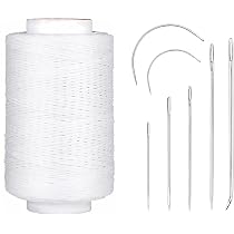 Filo cerato per pelle, 250 m, 150 D, con aghi resistenti, kit di
