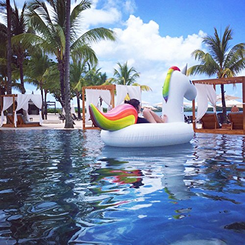 Einhorn Aufblasbar Riesiges Schwebebett Float-Spielzeug Pool Float-Halterungen für Open Space für Allgemein /Erwachsene /Kinder - 5