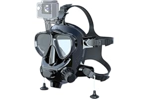SMACO Maschera Subacquea Integrale con Supporto per Fotocamera, Maschere da Immersione Compatibile con S400/S400 Plus/S400 Pro/S700 Bombola Subacquea