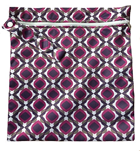 FAB4BABYSTARS, Purple Wet Bag, Holiday Bag, Toiletry Bag, Storage Bag, Stretchy material with Zip, handle for hanging up