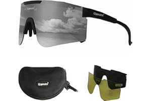 OUTDOORSPARTA Polarized Sports Sunglasses with 3 Interchangeable Lenses, Cycling Glasses,Baseball Golf Driving Sunglasses
