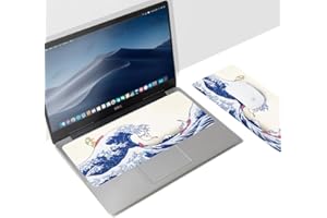 SENSEAGE Urocza podkładka pod mysz surfingową z kotem do laptopa, 3 w 1, ultracienka osłona klawiatury z mikrofibry i środek do czyszczenia ekranu, nadająca się do prania, podróżna podkładka pod mysz z