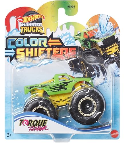 Hot Wheels Monster Trucks Invader Includes Crushable Car, Red, Kid