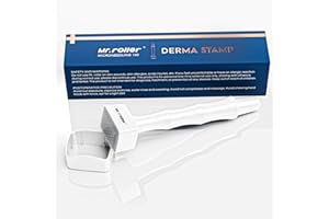 Mr.roller Derma Stamp regolabile, 0-3 mm, 140 perni in titanio professionale Microneedle Dermastamp per capelli barba crescita viso corpo, derma roller microneedling penna alternativa