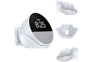 EDUP HOME Supporto da Parete in ABS per Amazon Echo Spot - Gestione Cavi Integrata (Versione 2024) (Bianco)