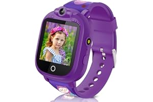 GKTZ Smart Game Watch for Kids, Kids Smart Watch with 5 Puzzle Games Toys Boys Girls Touch Screen Music Player Camera Recorder Alarm Clock