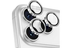 Jurqqer Kameraschutz für iPhone 17 Pro Max/iPhone 17 Pro, [Kratzfest & Anti-Fingerabdruck] 9H Ultradünner Gehärtetes Glas, Kamera Schutz aus Aluminiumlegierung, Einfache Installation, Silber