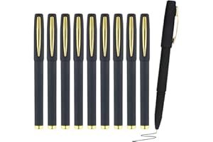 Cosyhav 10pcs Pens Black Ink, 0.5mm Rollerball Pens, Ballpoint Pens for School, Office