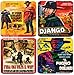 Produktbild Spaghetti Western Film Vintages Plakat Poster Getränke Untersetzer Set von 4 Hochwertigem Kork