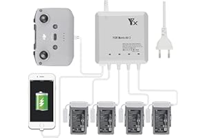 LYONGTECH Cargador de Batería 6 en 1 para dji Air 2S, Mavic Air 2 Drone, Carga 4 Baterías y 2 USB, Accesorio de Centro de Carga de Batería Paralelo