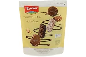 Loacker, Patisserie Selection, 26 Delizie Assortite di Wafer e Cioccolato alla Crema in 7 Gusti Diversi, Gran Pasticceria, Pratica Confezione Apri e Chiudi, Merenda e Snack, Travel Pack da 220g