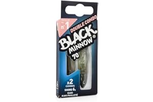 Fiiish Black Minnow 70mm (Rigged and Ready) Double Combo - 6g - Khaki + Khaki Glitter
