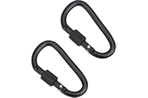 DTXLX Multi-Color Aluminum Carabiner Clips with Screw Lock - Compact Travel & Camping Essentials for Keyring, Outdoor Adventures, and Women's Holiday Gear