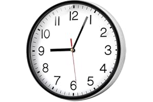 COSLIFE Wall Clock Silent & Non Ticking Modern Quartz 9"- Battery Operated Digital Quiet Sweep Office/home/school/Kitchen Decor Clocks