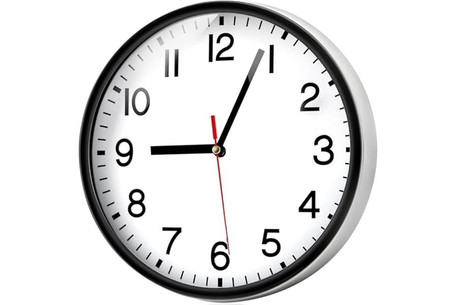 Coslife Wall Clock Silent & Non Ticking Modern Quartz 9"- Battery Operated Digital Quiet Sweep Office/home/school/Kitchen Decor Clocks