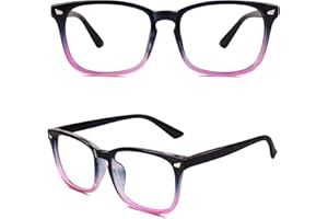GQUEEN Hornbrille Brille Ohne Stärke Fake Brille Nerdbrille Damen Herren UV400,PE2