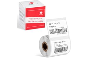 Phomemo M120/M220 /M110/M200 Etichette per stampanti, etichetta multiuso autoadesiva quadrata, carta termica 40x30mm, 230Etichette/rotolo