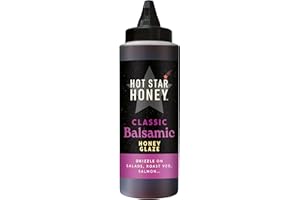 Hot Star Honey Classic Balsamic Glaze – Handcrafted Balsamic Honey Glaze – 100% Natural, No Additives – Perfect for Chicken, Pizza, Pasta, Steak & Noodles – Made in UK – 330g