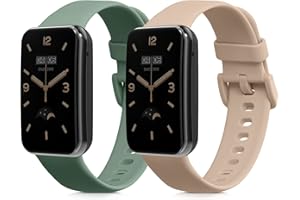 kwmobile Pasek kompatybilny z zegarkiem Xiaomi Mi Band 7 Pro, 2 x zapasowy silikonowy pasek do zegarka