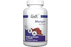 ‎ZEC+ Zec+ Health+ Mangan - 90 Kapseln mit 10 mg Mangangluconat pro Kapsel, wertvolles Spurenelement, Made in Germany