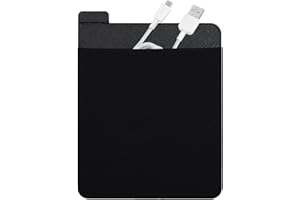 Jeanny Stick-On External Hard Drive Case Holder Portable Mouse Pouch Laptop Organizer for External Hard Drive Wireless Mouse Earphones, Compatible with Laptops