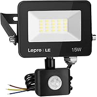 Lepro 15W LED Strahler Außen mit Bewegungsmelder PIR, 1300LM 5000K Kaltweiß Superhell Außenstrahler, IP65 Wasserdicht…