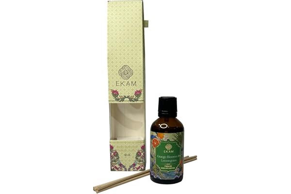 EKAM Reed Diffuser & Potpourri Gift Set Orange Blossom & Lemongrass Festive Range