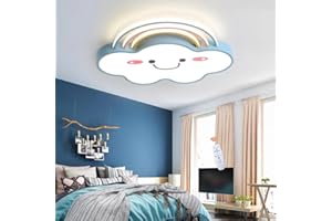 FUMIMID Plafoniera Nuvole Plafoniera LED Dimmerabile Con Telecomando Lampada Da Camera Per Bambini Moderna Cloud Lampadario A Soffitto Per Cameretta Ragazzo E Ragazza Soggiorno Sala Da Pranzo,Blu,50cm