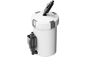 SunSun Filtro Esterno per acquari HW-603B con Pompa da 400 l/h, filtrazione a 3 stadi con 3 spugne filtranti e 1 Tappetino in TNT Inclusi