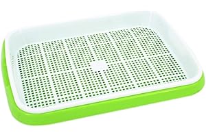 OUNONA Germoir Plateau PP Soil- blé grower bac avec bac à eau et de papier (Vert)