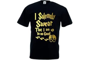 PRINT MY TEE I Solemnly Swear That i Am Up to No Good T-Shirt - Harry Potter Inspired Wizard Magic Birthday Gift Adult T Shirt Sizes S - XXXL
