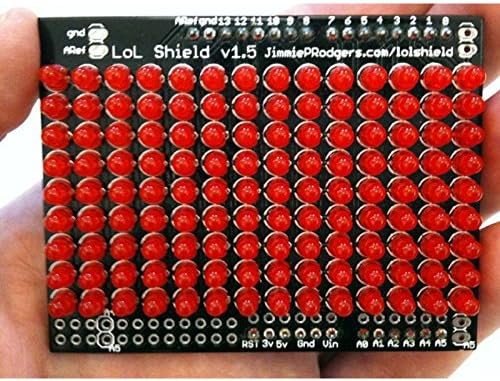 Alpha Crucis LoL Shield RED - A charlieplexed LED matrix kit for the Arduino
