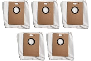 JUMPLUSHION Paquete de 5 bolsas de polvo de repuesto para Tapo RV30 Max Plus, para robot aspirador Tapo RV20 Max Plus, gran capacidad, tela no tejida, bolsa de polvo de repuesto
