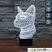 Produktbild 3D Illusion Lamp Jawell Night Light Cat 7 Changing Colors Touch USB Table Nice Gift Toys Decorations