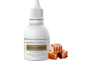 SUGARFLAIR COLOURS Sugarflair Salted Caramel Flavouring - Natural Food Flavouring for Baking, Cakes, Ice Creams, Chocolates, Icings and More! Pack Your Bakes With A Delicious Natural Food Flavour Extract - 30ml