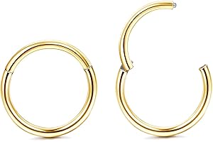MILACOLATO Mejorado 2 Unids 18G Pendientes de Aro de Cartílago de Acero Inoxidable para Hombres Mujeres Anillo de Aro de Nariz Helix Septum Daith Lip Tragus Joyería Piercing