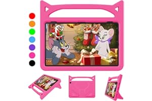 DJ&RPPQ Fire HD 10 Tablet Case for Kids(13th/11th Generation,2023/2021 Release),Lightweight Shockproof Kid-Proof Cover with Stand Kids Case for Amazon Fire HD 10 Tablet&Kids Pro Tablet,Pink