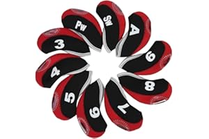 Dioche 10 st Golf Club Header, Golf Cap, Golf Head Cover, golföverdrag med siffror
