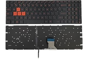 TIUGOCHR Laptop Replacement US Layout with Backlight Keyboard for Asus Rog GL502 GL502V GL502VM GL502VT GL502VY GL502VS 0KNB0-662PLA00 0KN0-TD1LA13 9Z.N8SBU.C01 9Z.N8SB.C1D