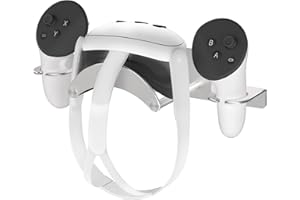Bricok Aluminum Alloy VR Wall Mount, Compatible with Meta Quest 3/3S/2/Pro, 2 Storage Ways, Space Saving, Silver