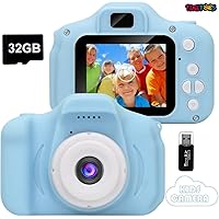 TiNiToeS Kids Camera,Mini Rechargeable Child Digital Camera Shockproof Video Camcorder Gifts for 3-8 Year Old Boys Girls,8MP HD Video 2 Inch Screen-for Outdoor Play