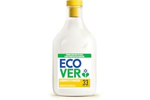 Ecover Adoucissant, Adoucissant Liquide pour Linge aux Extraits Botaniques, Fraîcheur Longue Durée, Parfum Gardenia et Vanille, Bouteille de 1 litre