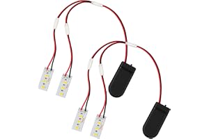 Joycabin 2 stycken miniatyr LED-remsor 1,5 W för dockhus, varmvit
